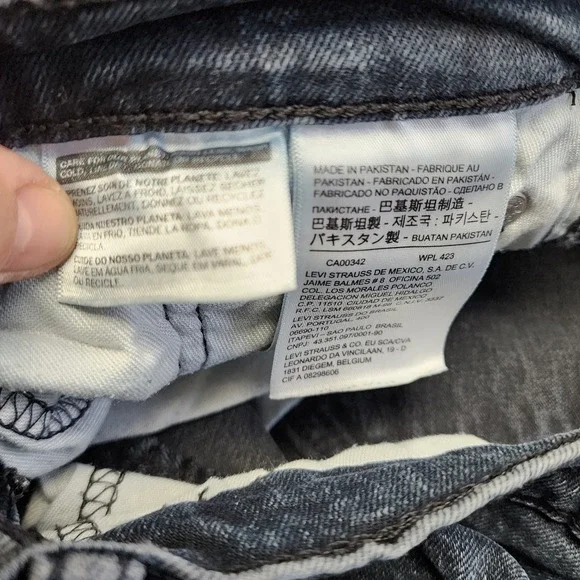 Levis 511 Slim Fit Denim Jeans Mens 30x32 Red Tab Black Patch Dark Blue Awesome! - Picture 7 of 8